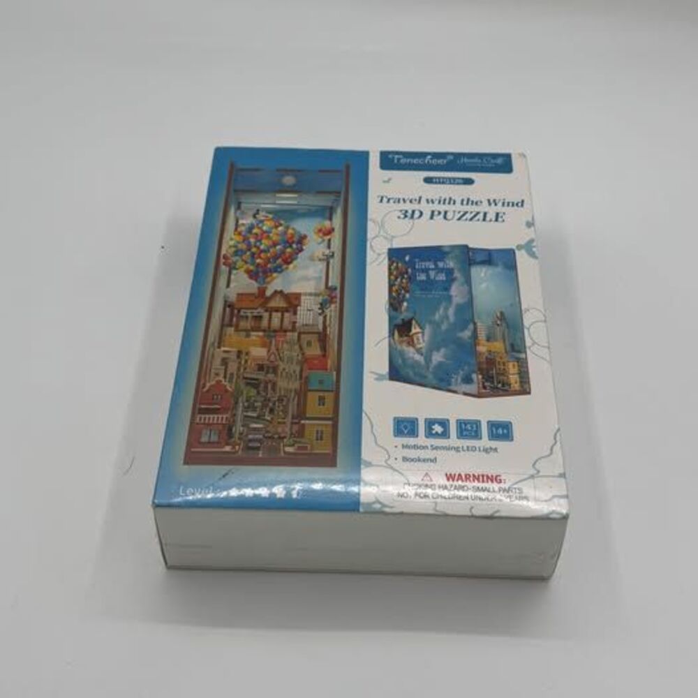 Hands Craft DIY Bookend Puzzle Travel with The Wind: Miniature House Kit - Picture 3 of 8